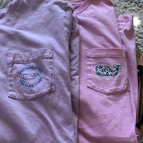 GIRLS!!!! Set of 2 Vineyard Vine Pocket Tees - Picture 2 of 15